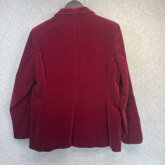 Vintage Blazer Woman's Size 16 (Large) Velvet Fraternity Boyfriend Blazer Lined - Picture 2 of 12